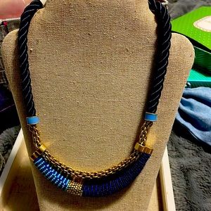 Stella & Dot blue and gold necklace